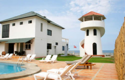 The main building and the lighthouse