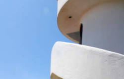 The lighthouse with a view of the beach